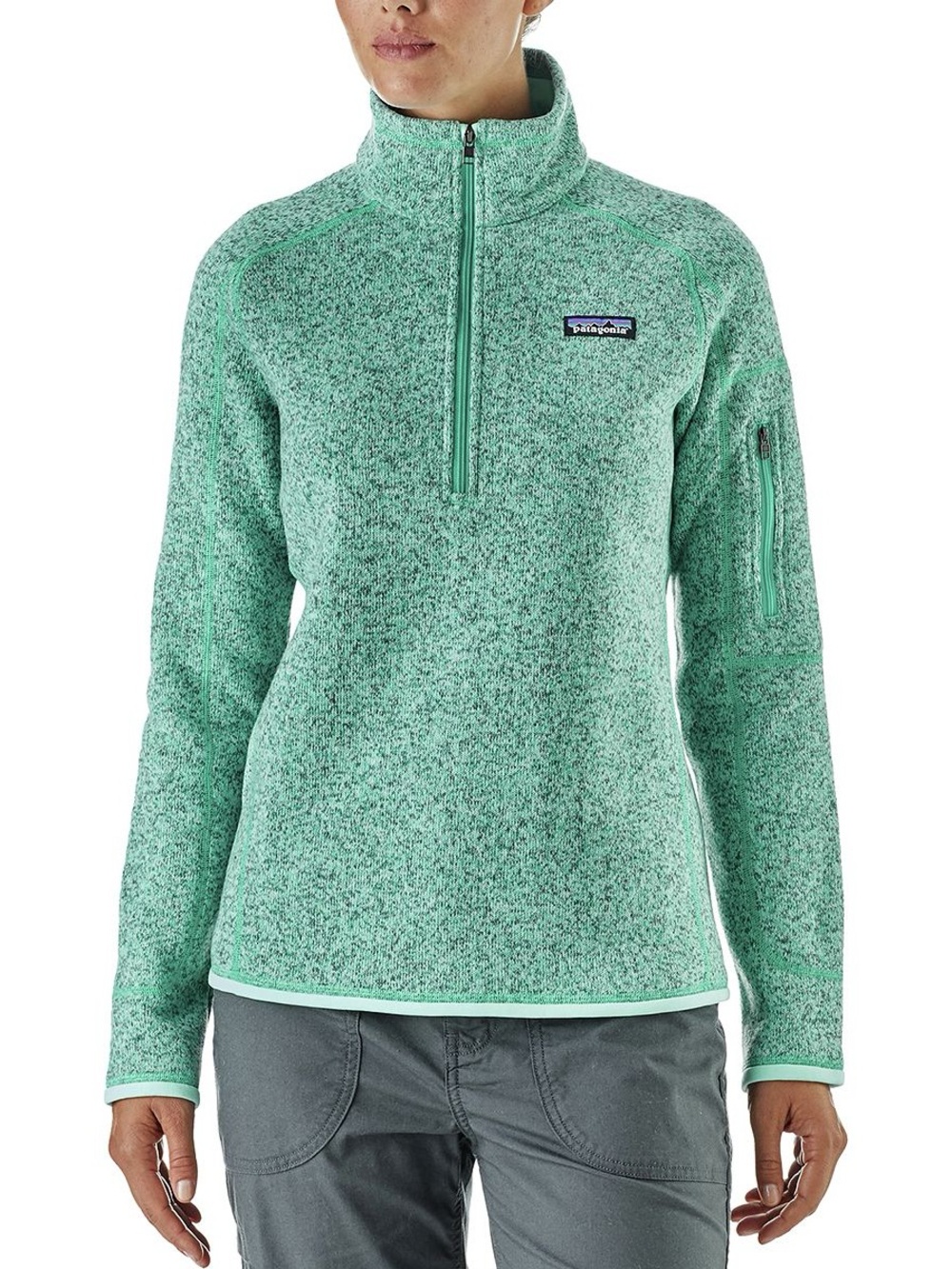 Patagonia Better Sweater Fleece 1/4 Zip Women's Aqua Blue Teal Pullover